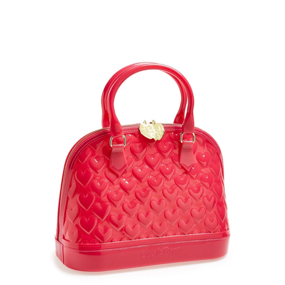Luv Betsey Johnson red quilted heart jelly bag ❤️